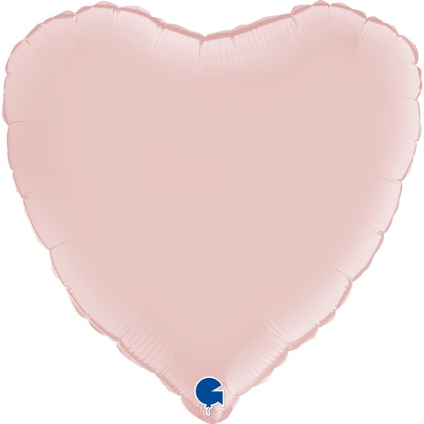 Grabo Folienballon Heart Satin Pastel Pink 45cm/18" (unverpackt)