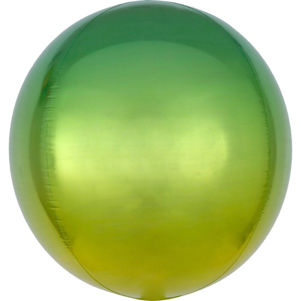 Anagram Folienballon Orbz Ombré Yellow & Green 40cm/16" (unverpackt)