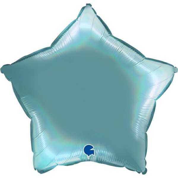 Grabo Folienballon Star Rainbow Holo Platinum Tenerife Sea 45cm/18" (unverpackt)