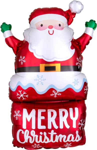 Anagram Folienballon Supershape Santa in Chimney 75cm/30"