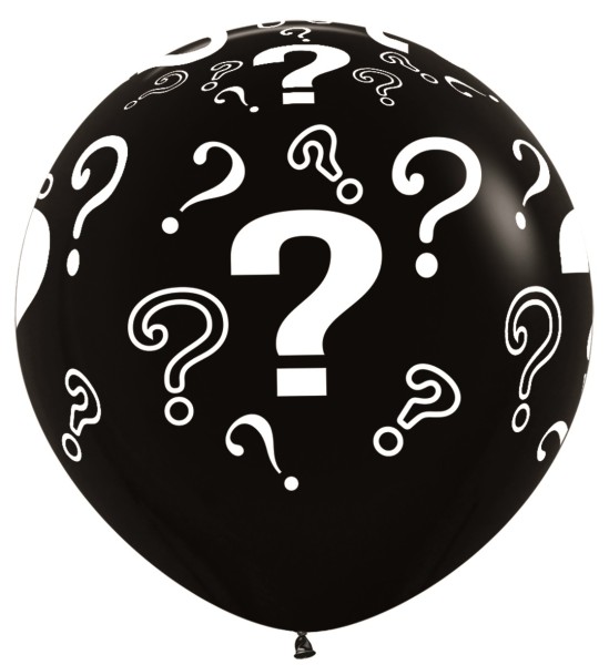 Sempertex Latexballon Question Marks Black 90cm/36" 2 Stück