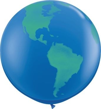 Qualatex Latexballon Globe Dark Blue 90cm/3' 2 Stück