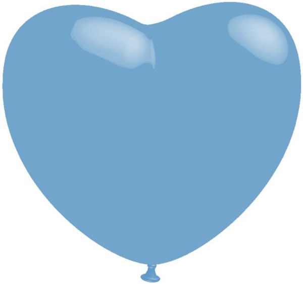 BWS Latexballon Pastel Himmelblau Heart 43cm/17" 100 Stück