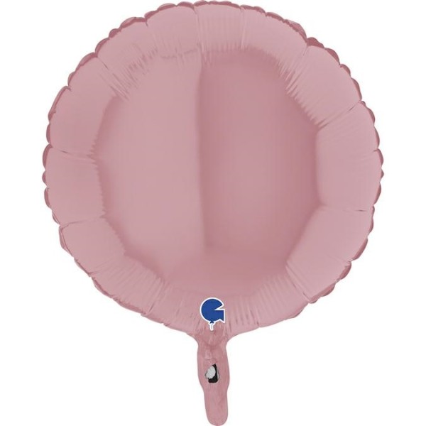 Grabo Folienballon Rund Matte Pink 45cm/18" (unverpackt)
