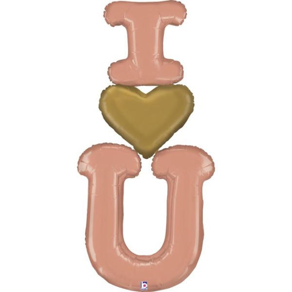 Betallic Folienballon Special Delivery Roségold I Heart You 152cm/5'