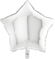 Grabo Folienballon Star White 45cm/18" (unverpackt)  Grabo Folienballon Star White 45cm/18" (unverpackt)