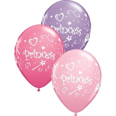 Qualatex Latexballon Princess Assorted Pink, Rose & Spring Lilac 28cm/11" 50 Stück