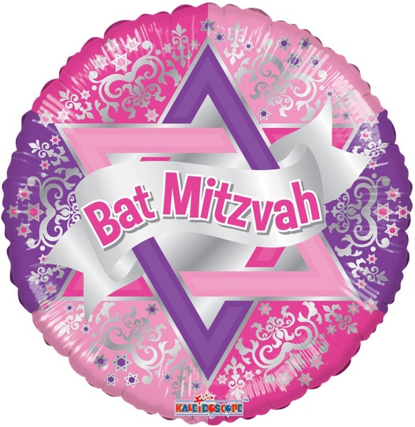 Kaleidoscope Folienballon Bar Mitzvah 43cm/17" (unverpackt)