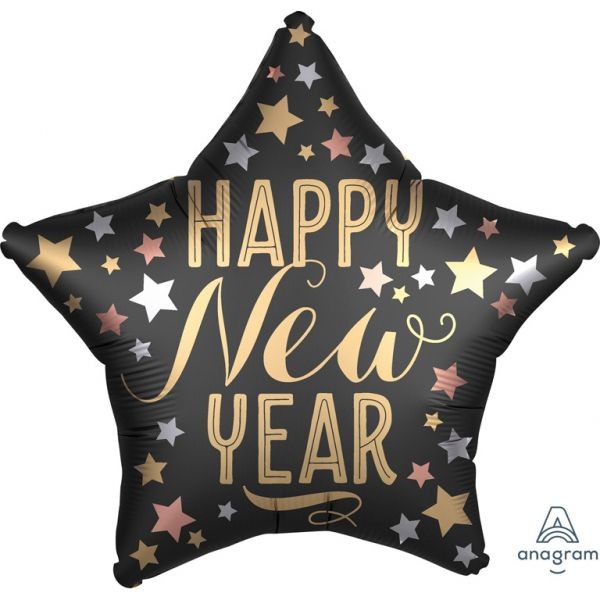Anagram Folienballon "Happy New Year" Stern 48cm/19''