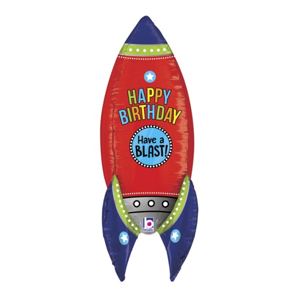 Betallic Folienballon Blasting Birthday Rocket 90cm/36"