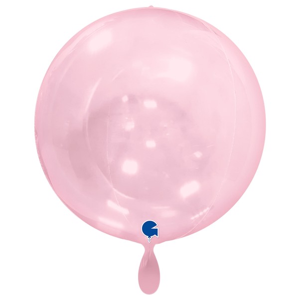 Grabo Folienballon Globe Transparent Pink 4D 38cm/15"
