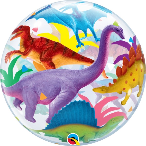 Qualatex Bubble Colorful Dinosaurs 55cm/22"
