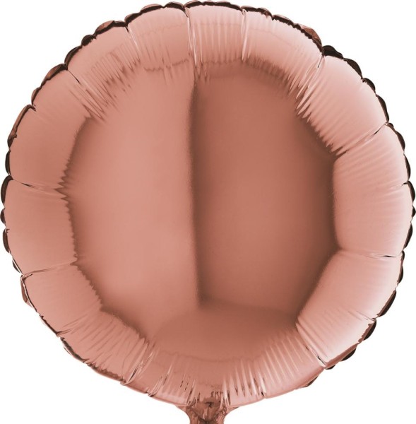 Grabo Folienballon Rund Rose Gold 45cm/18" (unverpackt)