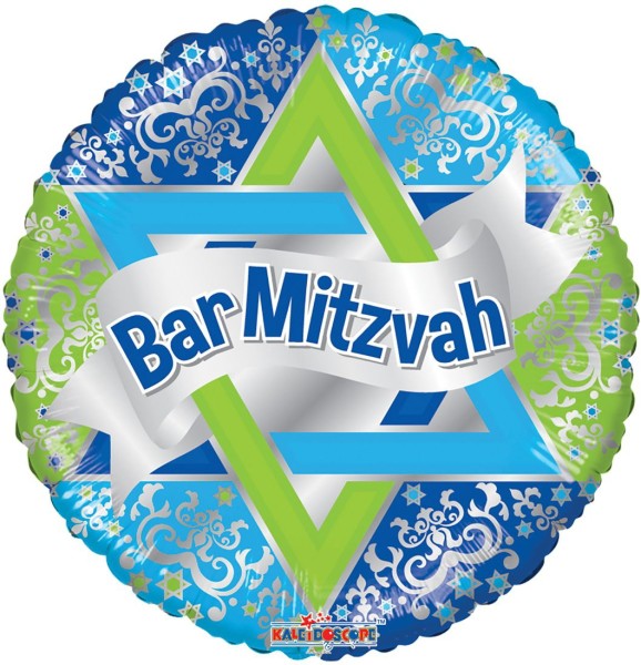 Kaleidoscope Folienballon Bar Mitzvah K-Light 43cm/17" (unverpackt)