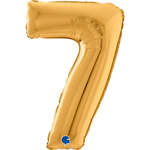 Grabo Folienballon Zahl 7 Gold 66cm/26"