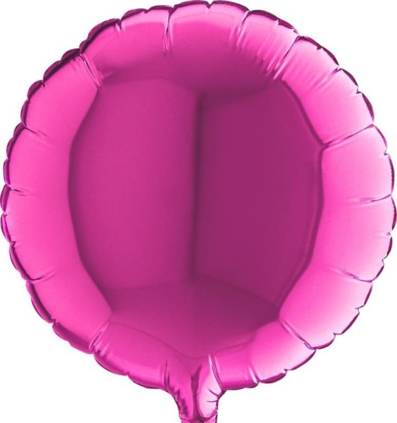Grabo Folienballon Rund Magenta 23cm/9" (unverpackt)