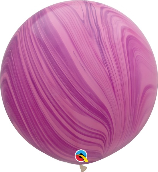 Qualatex Latexballon Pink Violet Rainbow SuperAgate 75cm/30" 2 Stück