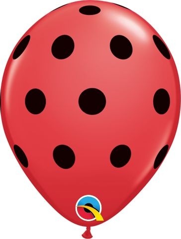 Qualatex Latexballon Big Polka Dots Red 13cm/5" 100 Stück