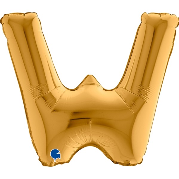 Grabo Folienballon Buchstabe W Gold 35cm/14"