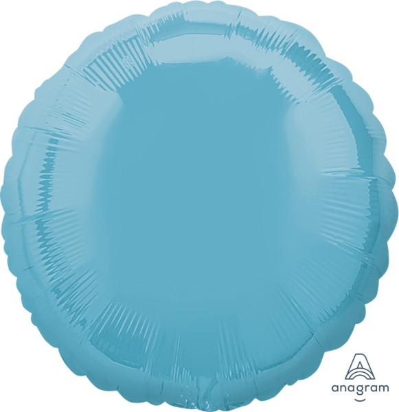 Anagram Folienballon Rund Pale Blue 45cm/18" (unverpackt)