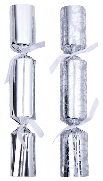 Celebration Crackers Knallbonbon, silber, 28cm, 50 Stück