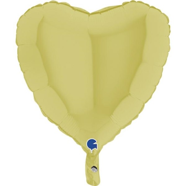 Grabo Folienballon Heart Matte Green 45cm/18" (unverpackt)