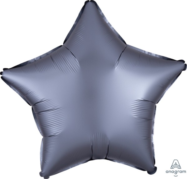 Anagram Folienballon Stern Satin Luxe Graphite 50cm/20" (unverpackt)