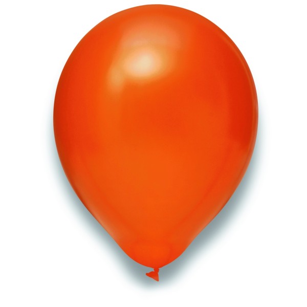 Globos Luftballons Metallic Orange Naturlatex 30cm/12" 100er Packung