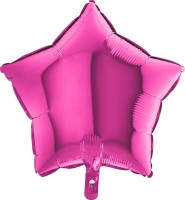 Grabo Folienballon Star Magenta 45cm/18" (unverpackt)  Grabo Folienballon Star Magenta 45cm/18" (unverpackt)