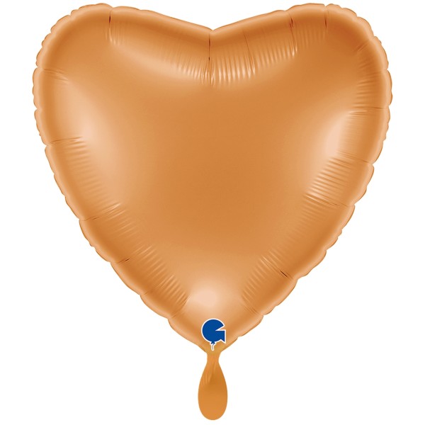 Grabo Folienballon Heart Sunset Gold 56cm/22" mit Verpackung