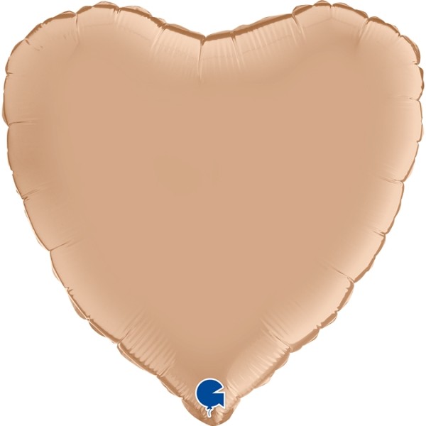 Grabo Folienballon Heart Satin Nude 45cm/18" (unverpackt)