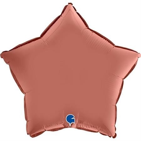 Grabo Folienballon Star Satin Roségold 45cm/18" (unverpackt)