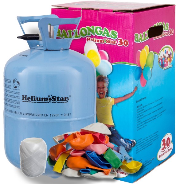 HeliumStar Ballongas 30er Einwegflaschen-Set