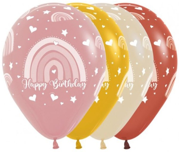 Sempertex Latexballon Happy Birthday Rainbow 30cm/12" 25 Stück