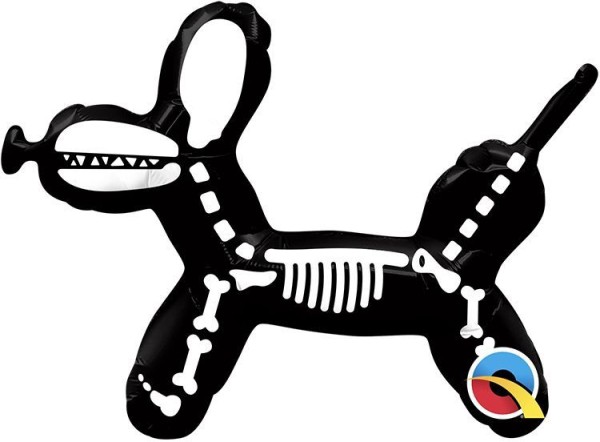 Qualatex Folienballon Dog Skeleton 35cm/14" (unverpackt)