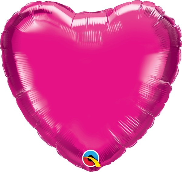 Qualatex Folienballon Heart Magenta 45cm/18" (unverpackt)
