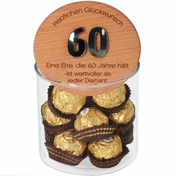 Goodtimes Geschenkglas 60 Diamantene Hochzeit 530ml