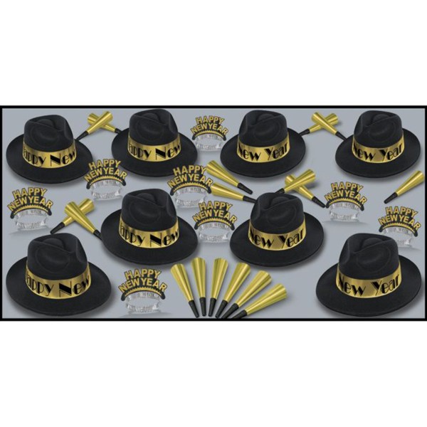 Beistle Partybox Silvester "Swing Gold" 50 Personen