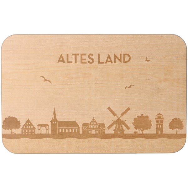 Goodtimes Frühstücksbrett Skyline Altes Land 23cm x 15cm x 1cm