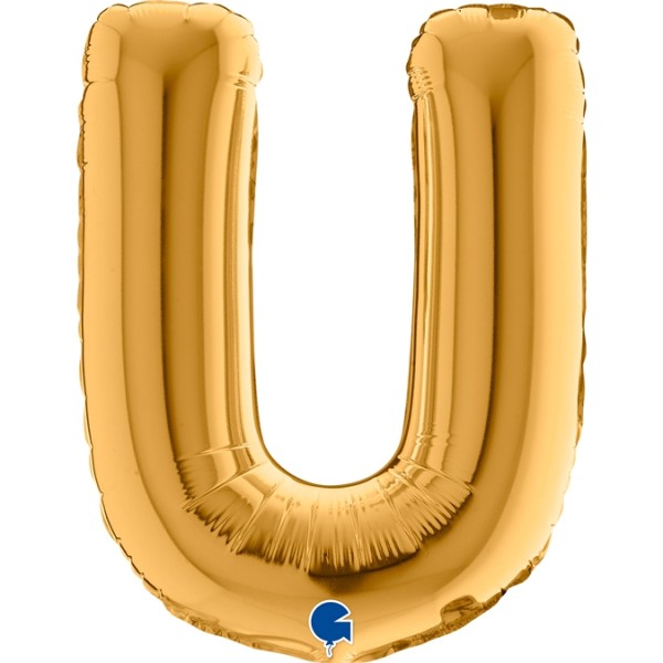 Grabo Folienballon Buchstabe U Gold 35cm/14"
