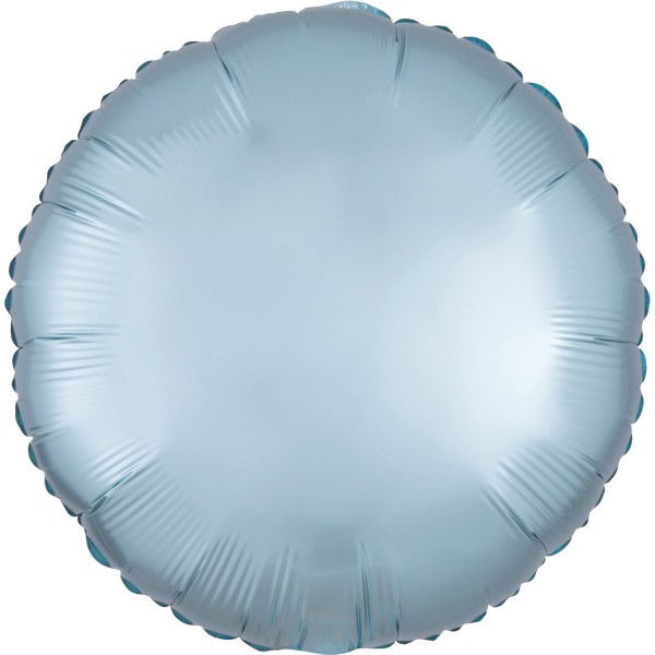 Anagram Folienballon Rund Satin Luxe Pastel Blue 45cm/18" (unverpackt)