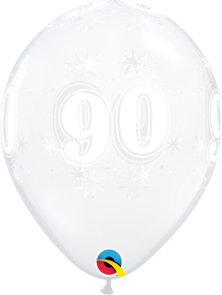 Qualatex Latexballon 90 Sparkle-A-Round Diamond Clear 28cm/11" 25 Stück