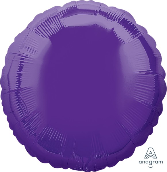 Anagram Folienballon Rund Quartz Purple 45cm/18" (unverpackt)
