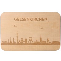 Goodtimes Frühstücksbrett Skyline Gelsenkirchen 23cm x 15cm x 1cm  Goodtimes Frühstücksbrett Skyline Gelsenkirchen 23cm x 15cm x 1cm