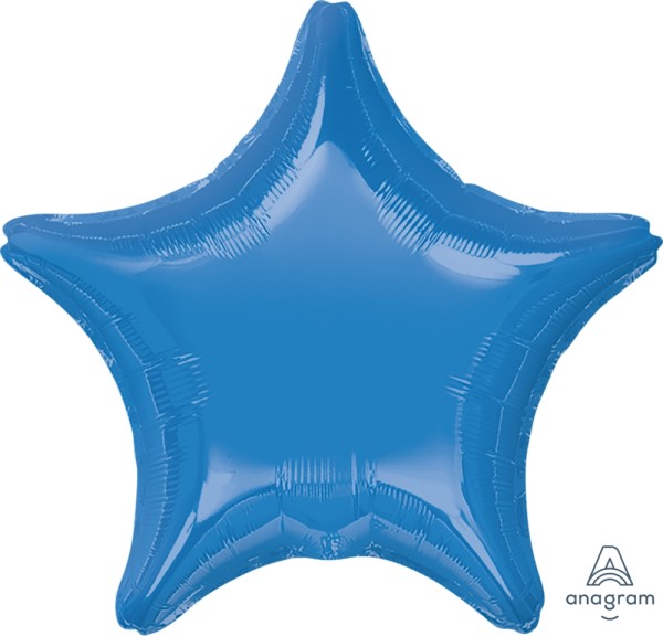 Anagram Folienballon Stern Medium Blue 50cm/20" (unverpackt)