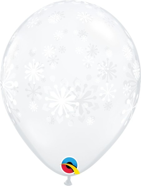 Qualatex Latexballon Contemporary Snowflakes 28cm/11" 25 Stück