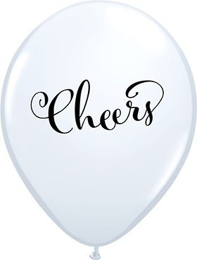 Qualatex Latexballon Simply Cheers White 28cm/11" 6 Stück