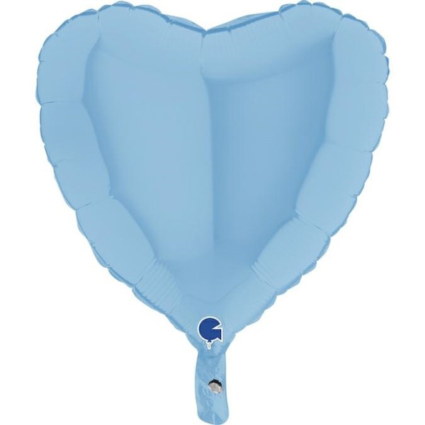 Grabo Folienballon Heart Matte Blue 45cm/18" (unverpackt)