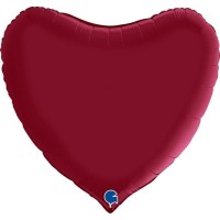 Grabo Folienballon Herz Satin Cherry 90cm/36"  Grabo Folienballon Herz Satin Cherry 90cm/36"