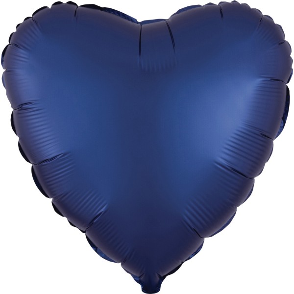 Anagram Folienballon Herz Satin Luxe Navy 45cm/18" (unverpackt)